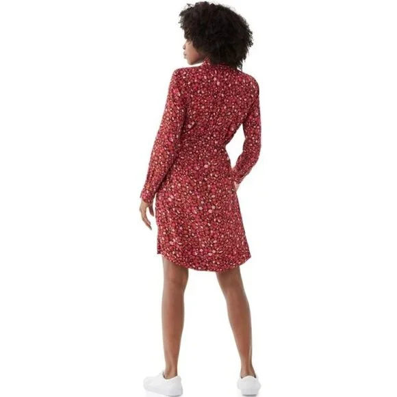 Free Assembly Women's Floral Button-Down Shirt Dress - Small - Picture 2 of 13